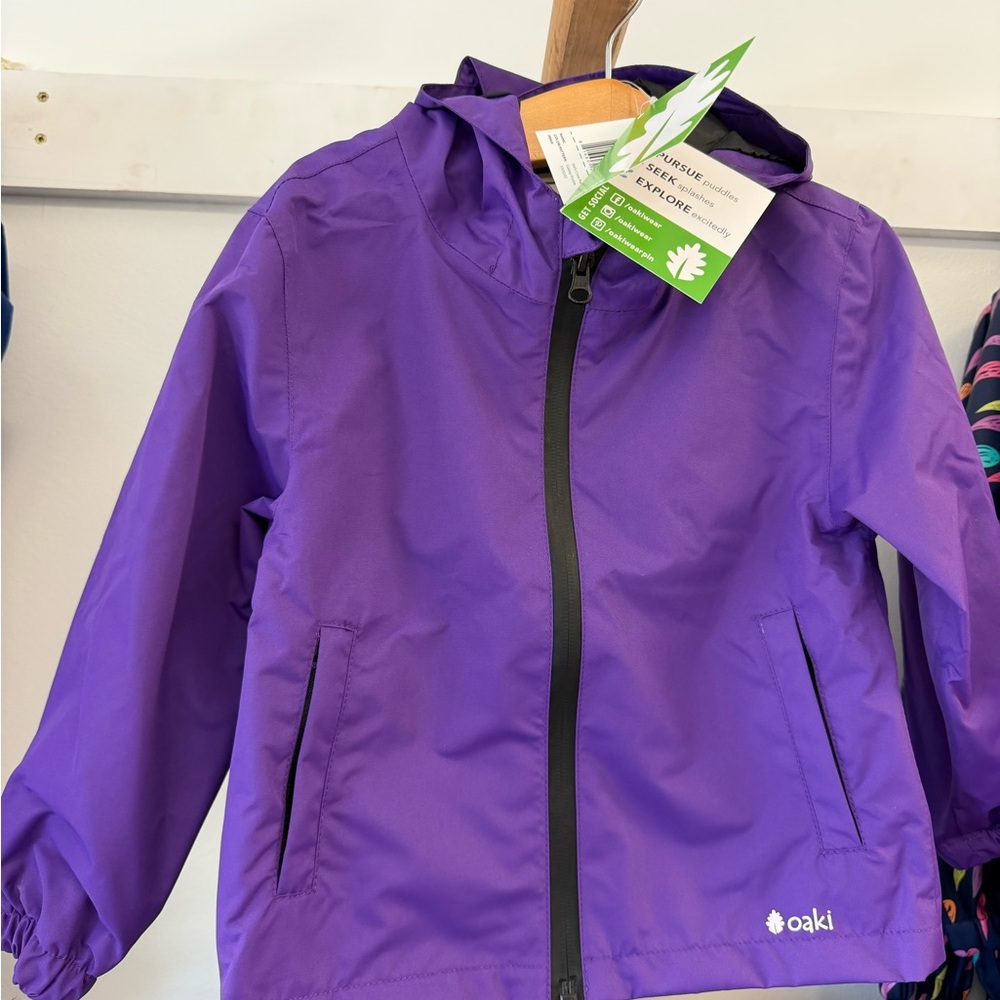 Oaki Purple Kids Raincoat
